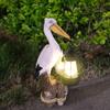 JYL/080,Resin Cute Pelican Seagull Pendant Light Solar Outdoor Light Statue for Home Villa Decor