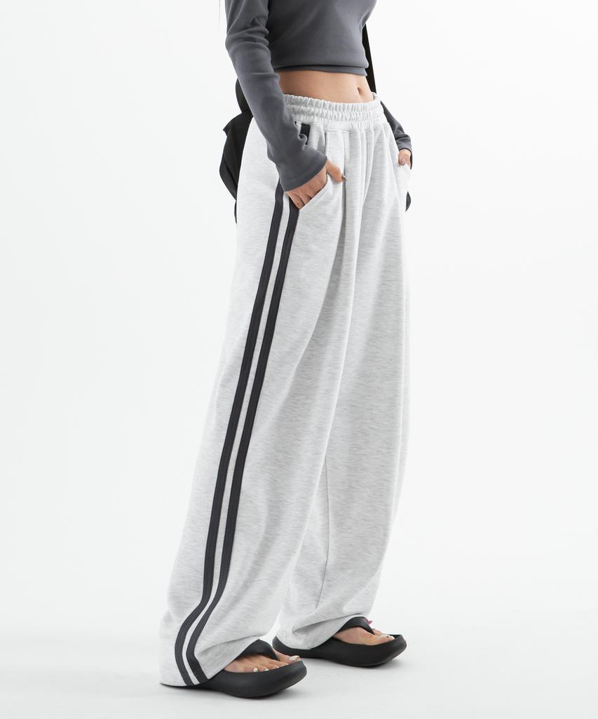 BRENSON Line Track One-Pleat Wide Sweatpants ( 4 Colors )