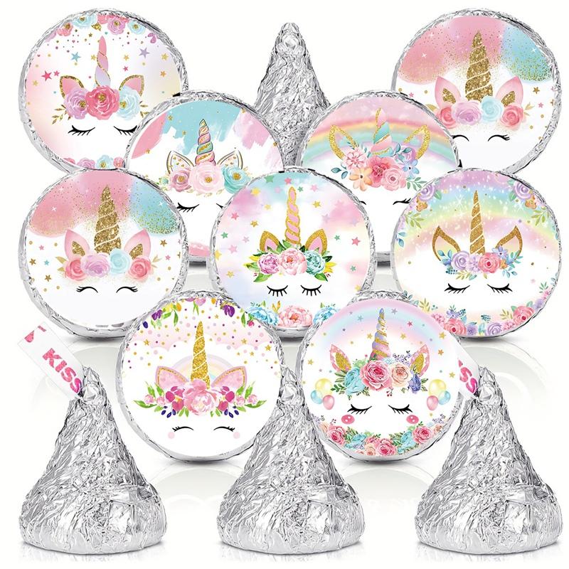 500Pcs Unicorn Sealing Stickers Kids Gift Wrapping DIY Stickers Unicorn Birthday Party Decoration Girls Baby Shower Supplies