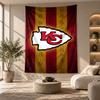 Arazzo Decorativo, Arte da Parete Stampato Kansas City Chiefs, Appeso da Parete Leggero per Sfondo Camera da Letto