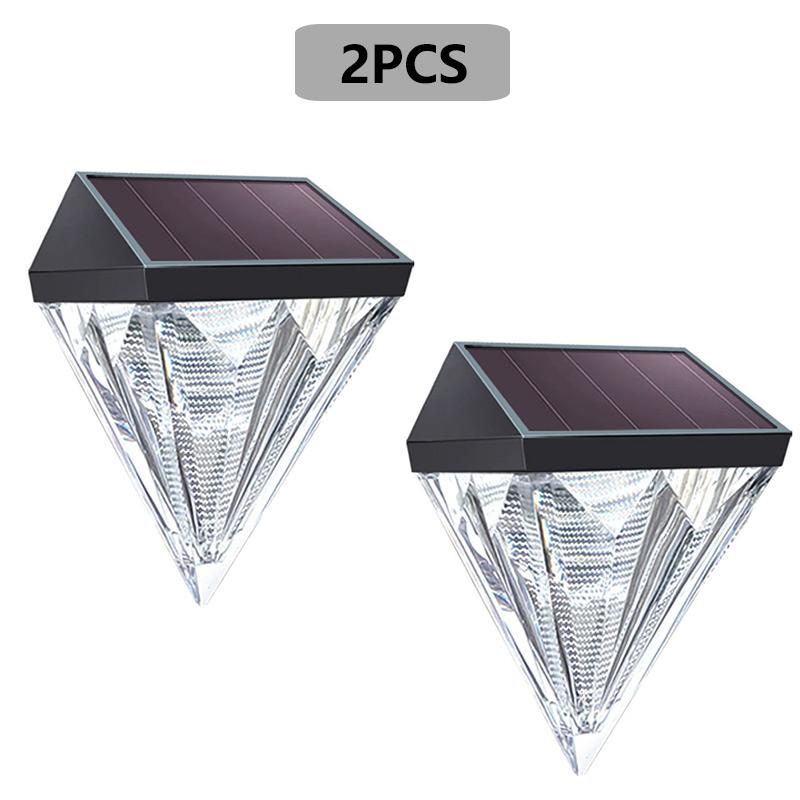 

Алмазный солнечный светильник для ограждения, солнечный светильник для террасы, уличный водонепроницаемый солнечный светильник для ступеней, солнечный настенный светильник для сада, двора, патио, лестницы 2PCS