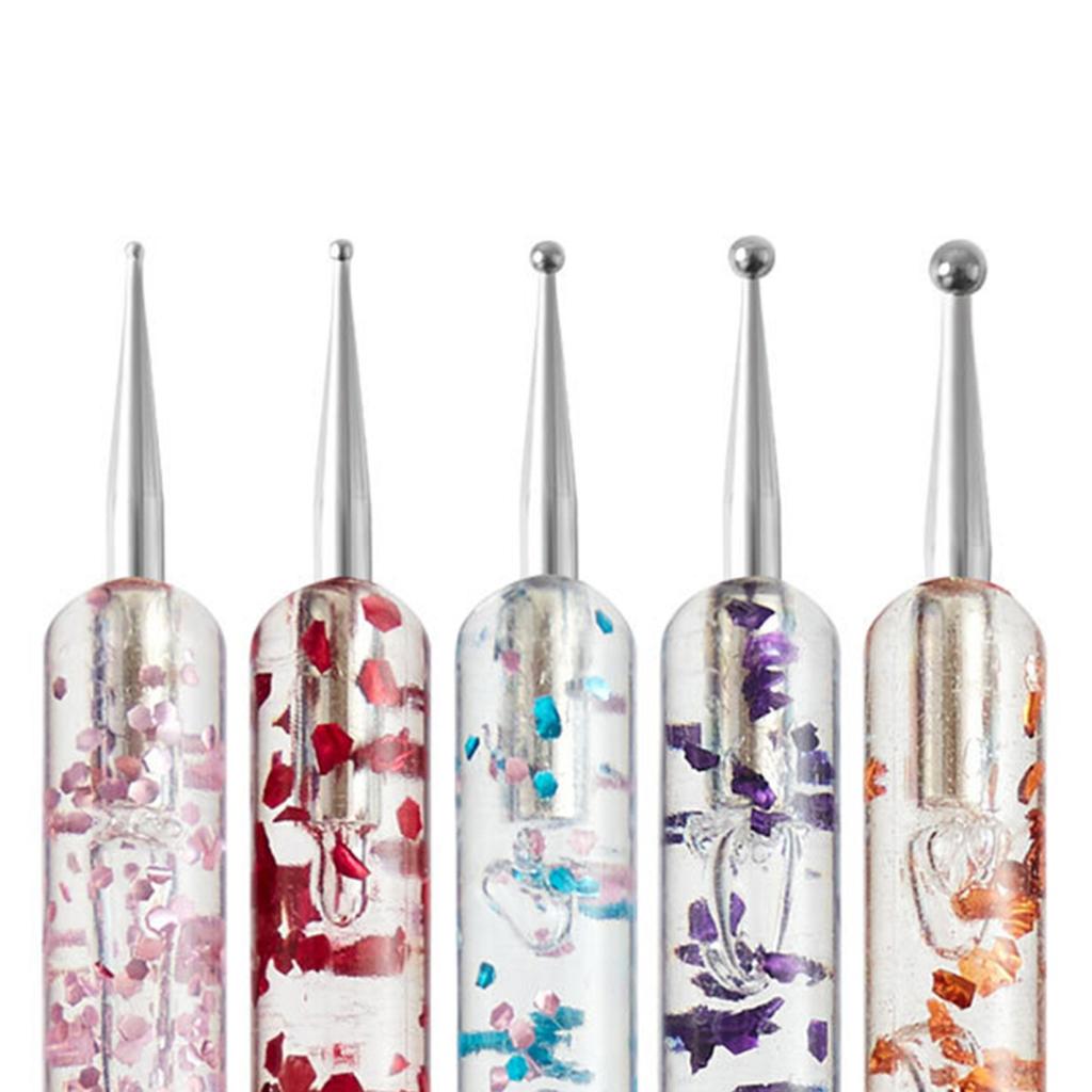 5PCS Nail Dotting Pen Art Kit Dual Head DIY Nail Embossing Tool for Transfer Tracing Paper Nail Design Tools for Nail Art