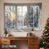 Winter Window View ChristmasTree Wall Hanging Tapestry Christmas Wall Hanging Tree Wall Hanging Gorgeous Christmas Tree Fireplace Gifts