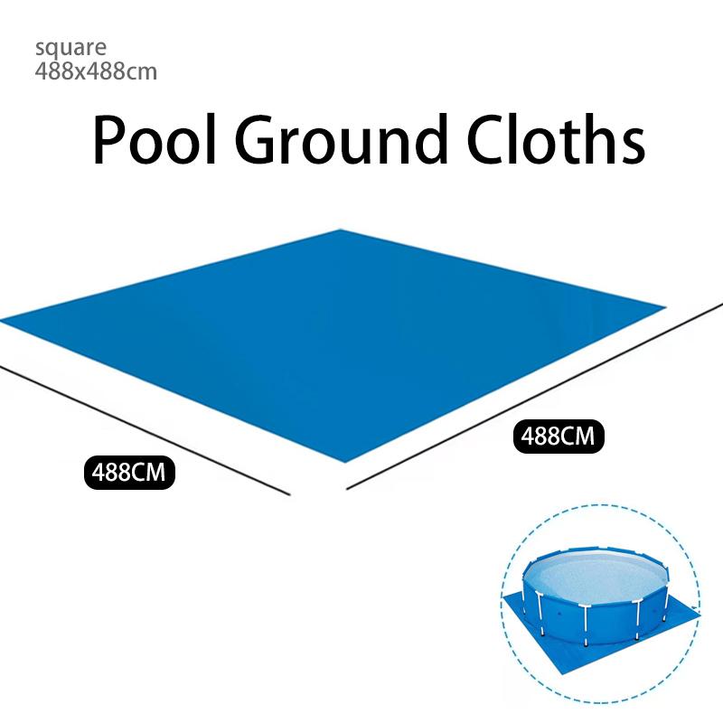 Swimming Pool Cover  Pool Ground Cloth Waterproof PE Foldable Inflatable for Above Ground Pool Family Pools Outdoor Paddling