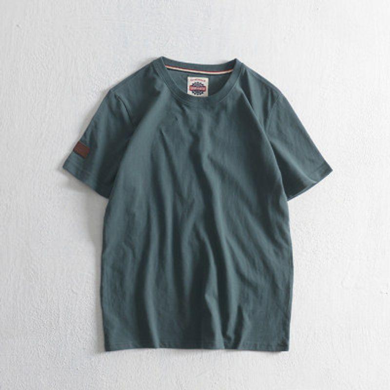 Export Short Sleeve Label Cutting Original Order Men's 100% Cotton T-shirt