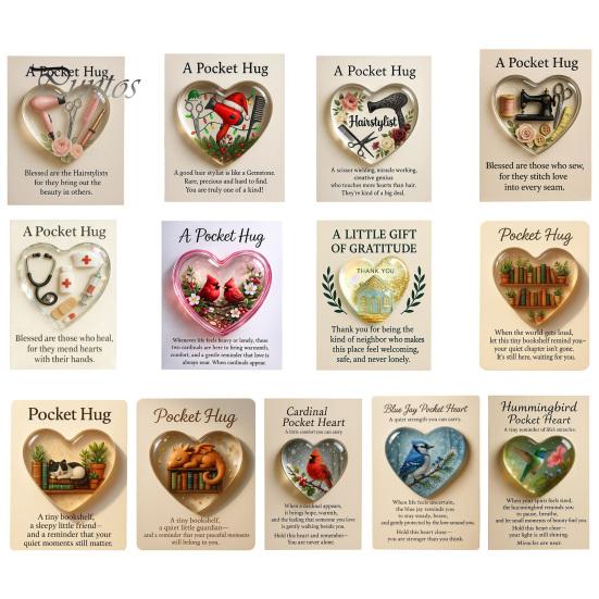 Capsule Shaped Ornament Pocket Hug Token for Hairstylists Heart Acrylic Band-aid Art Keepsake with Mini Hair Tools Stylist Appreciation Gifts Medicine