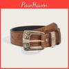 Fashion Flower Pattern Metal Buckle Decoration Women Casual Belt For In Winter