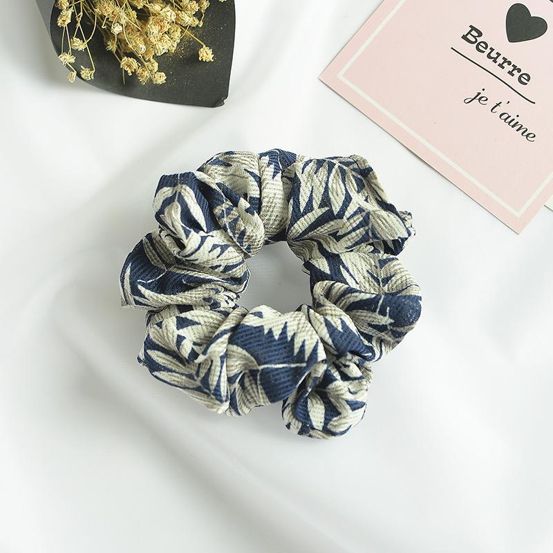 Small Fresh Large Intestine Ring Spring Summer Autumn And Winter Head Flower Chiffon Fabric Pig Large Intestine Hair Band Headgear Women'S Headband