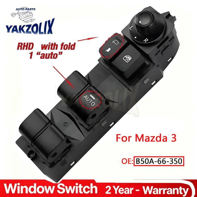 For Mazda 3 Power Window Master Door Switch Front Right Hand Drive RHD Control Button Car Accessories B50A 66 350 B50A-66-350