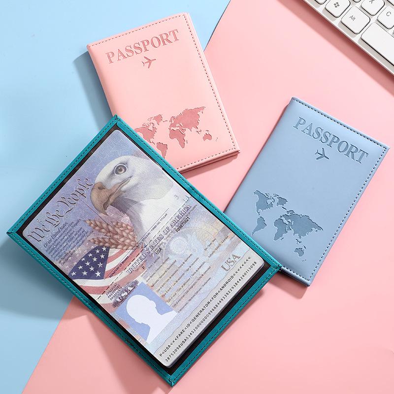 Vysoce kvalitní držák na pas a organizér na karty z PU kůže pro cestování