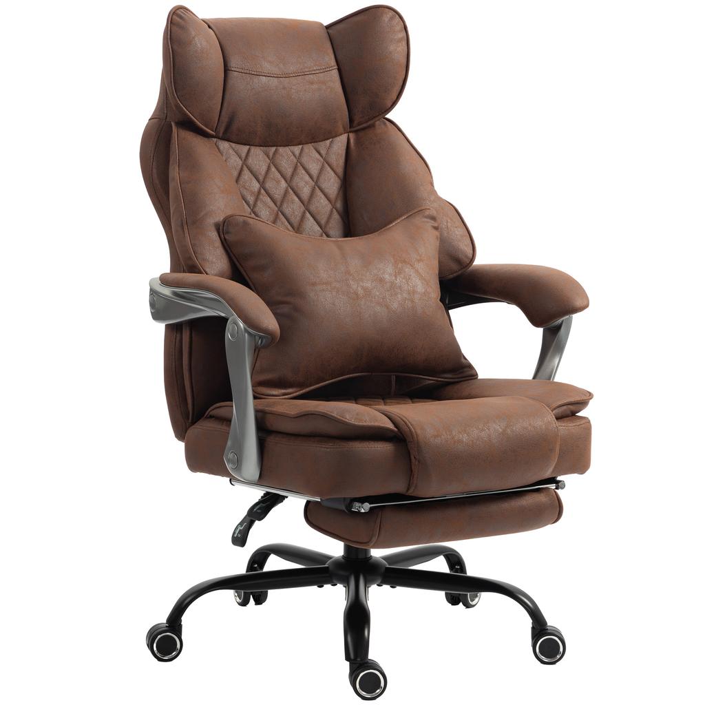 Executive Office Chair Leathaire Big And Tall Office Chair 180 Kg With Wide Seat Reclining Lumbar Support Brown
