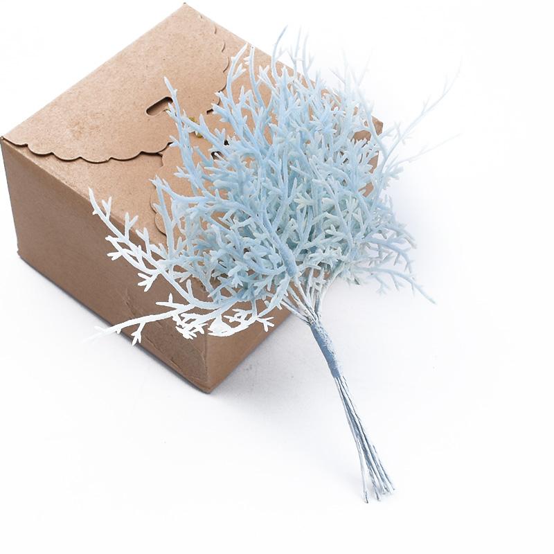 

10pcs Multicolor Christmas Tree Decorative Flowers Wreaths Wedding Base for Home Decor Diy Gifts Box Artificial Plants Wholesale