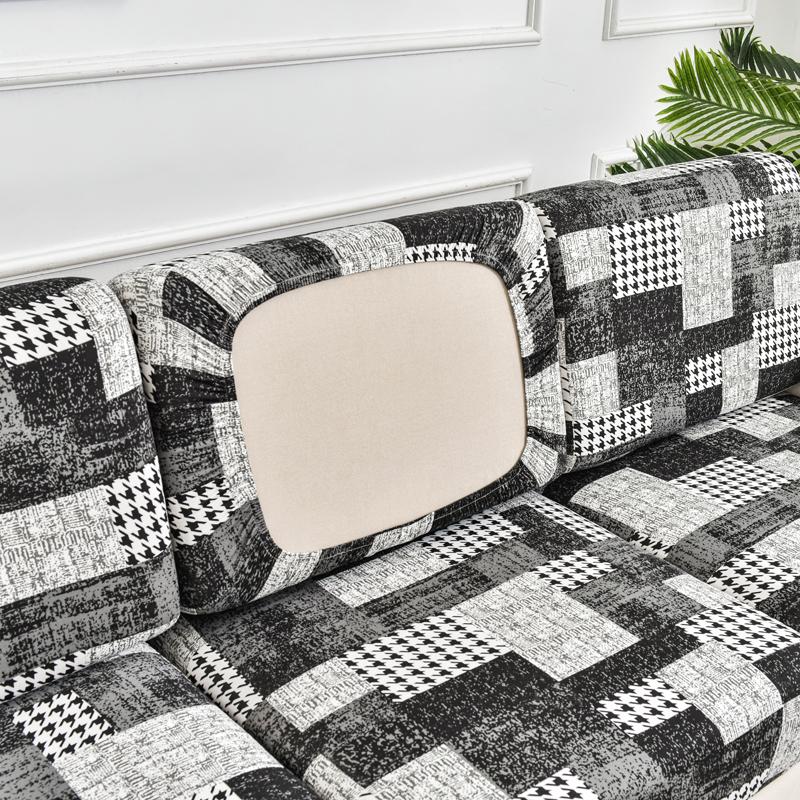 Neuer floral bedruckter Stretch-Sofa-Sitzkissenbezug, Rückenlehnenschutz für Couch, Sofabezug in L-Form, Chaselong-Schonbezüge
