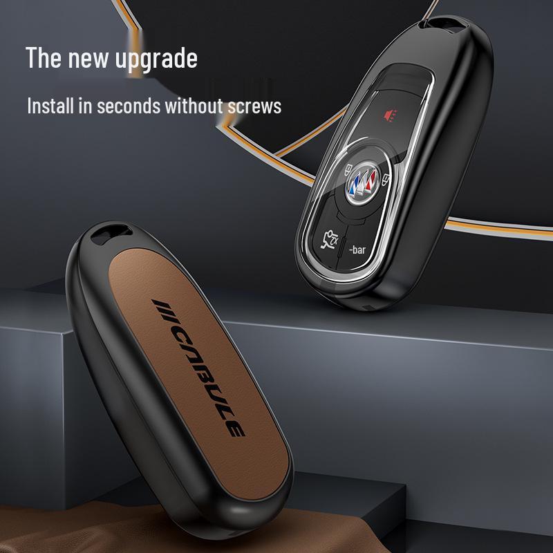 Buick Regal, Envision, Flagship, GL8 Key Case: Alloy & Leather Design