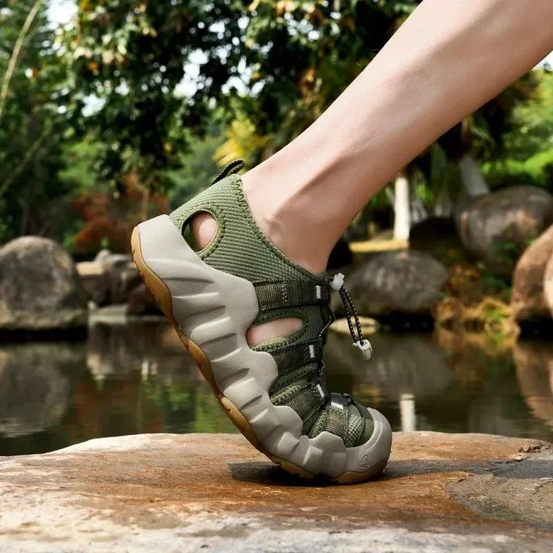 Schnelltrocknende Wasserschuhe Herren Strand Aqua Schuhe Sommer Outdoor Trekking Camping Wandern Flusswandern Regenwaldwanderung Klettern Bootfahren