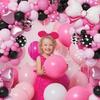 Pink Bow Mickey Mouse Balloon Garland Set for Girls' Birthday Party Decoration