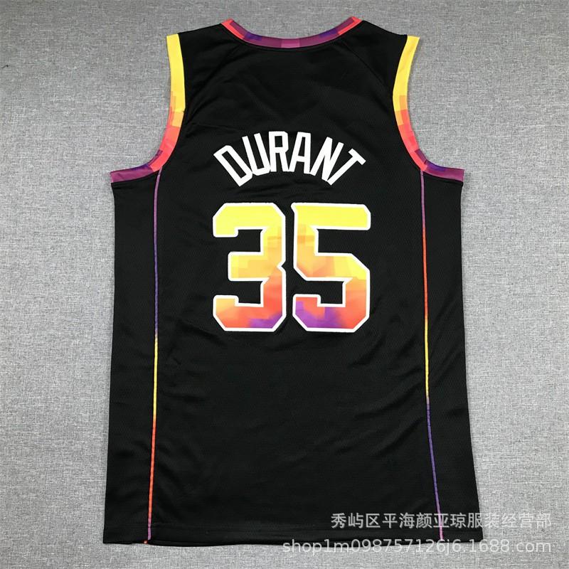 Embroidered Phoenix Suns NBA Jersey Kevin Durant 35 Basketball Uniform Men Women Sportswear