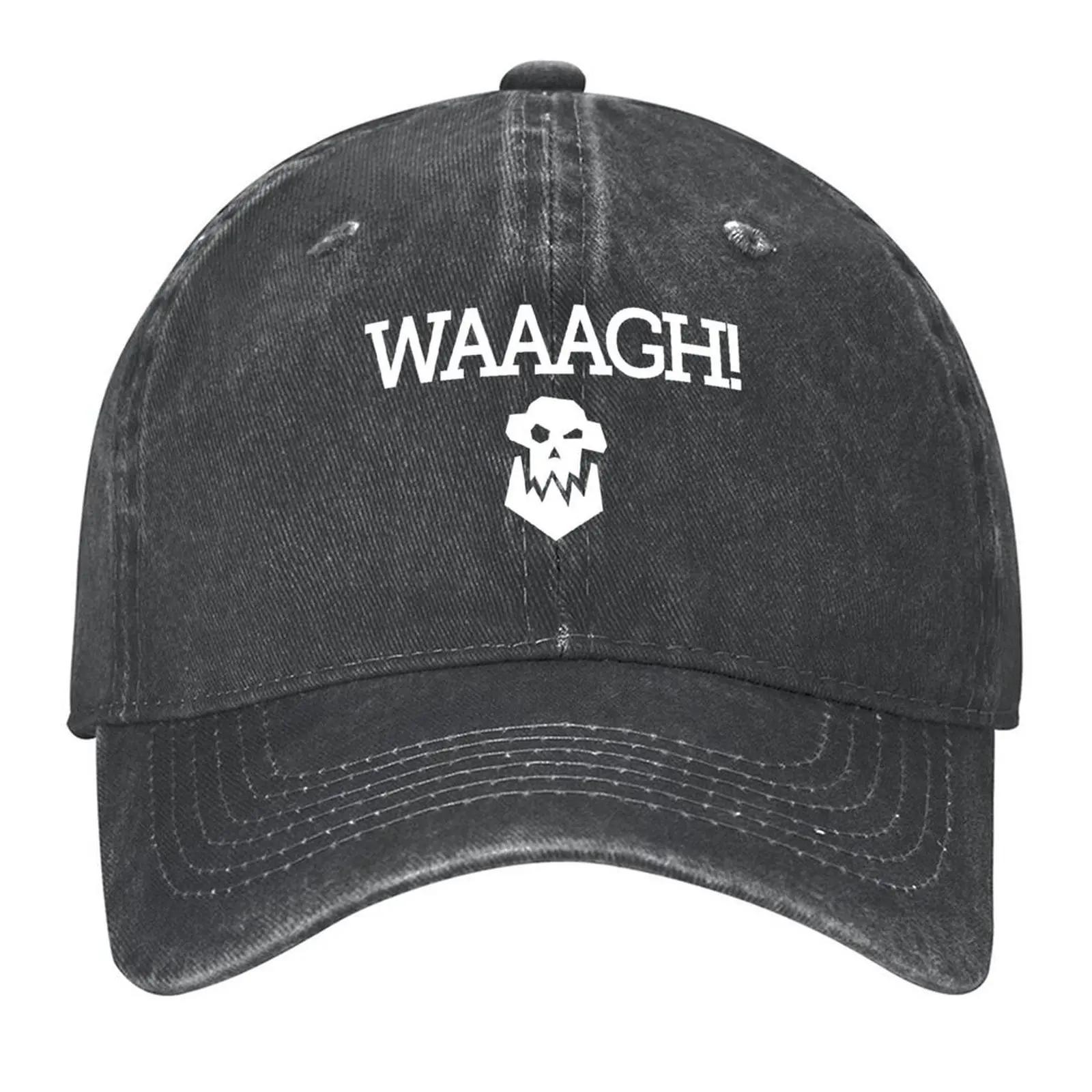 

WAAAGH! Slab Text with Skull (white) Baseball Cap Golf Cap Hat Baseball Cap Luxury Man Hat Vintage Unisex Hats Women s