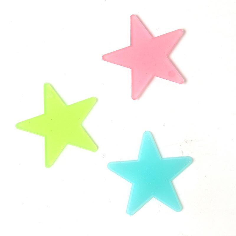 Luminous 3D Star Wall Stickers - Fluorescent Decor for Children's Bedroom or Girls' Room