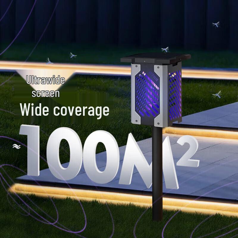 Outdoor Solar Mosquito Killer Lamp with LED Light