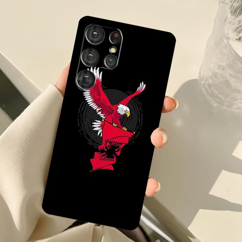 Albanian Flag Eagle For Samsung Galaxy S21 S22 Ultra Note 20 S8 S9 S10 Plus Note 10 Plus S20 FE Phone Cover