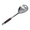 201 Stainless Steel Strainer Spoon With Wood Handle For Frying And Broth Straining Efficient Oil And Soup Separation Tool