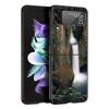 Z Flip 4 Phone Case for Samsung Galaxy Z Flip 3 5G ZFlip3 Flip3 Zflip Flip4 Black Hard Cover Waterfall Nature Trees Ship Shell