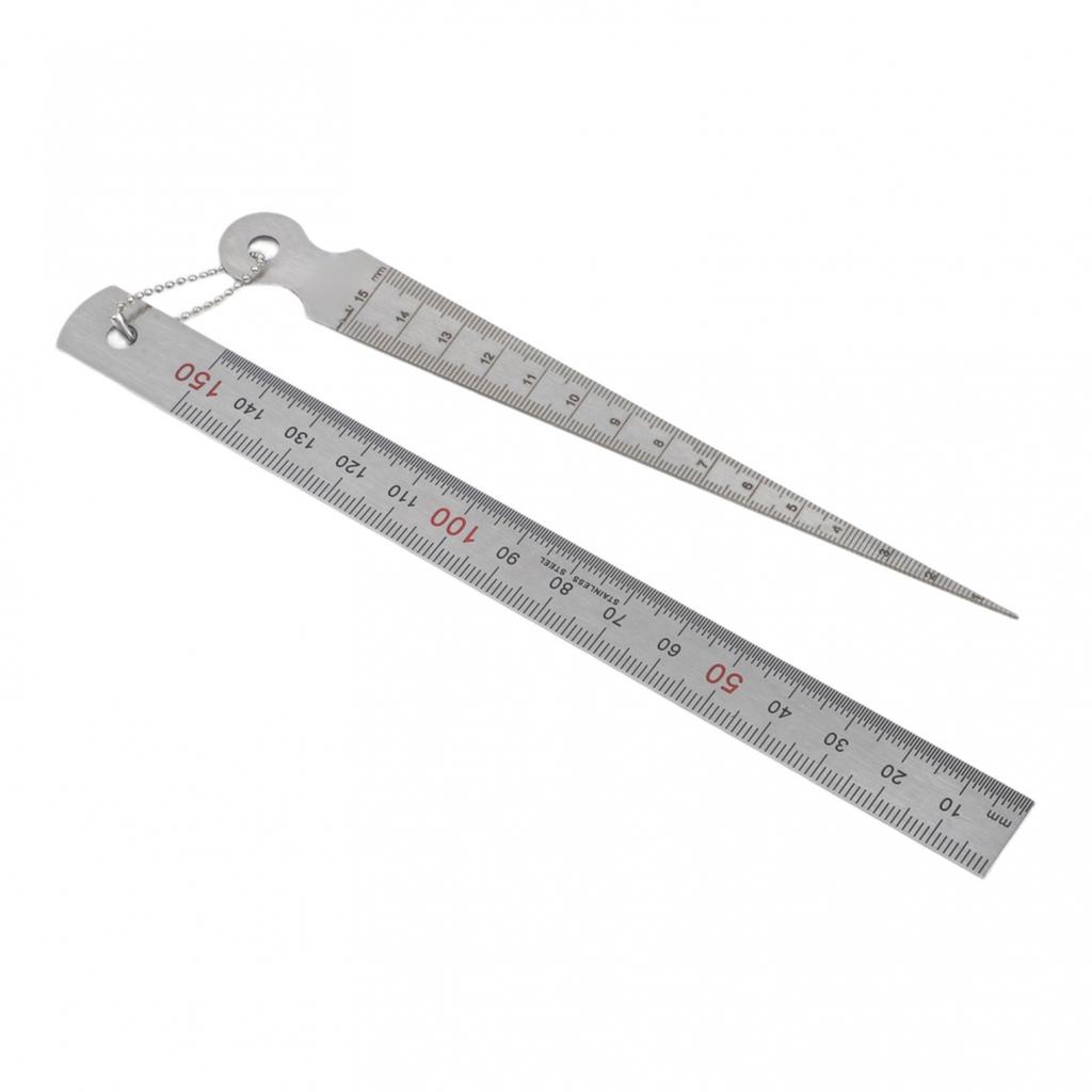 Depth Ruler Ruler Taper Feeler Gauge Gage Stainless steel 1-150mm Silver