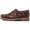 Leather Casual Slip-Resistant Shock-Absorbing Low-Top Sneakers Men Sneakers Brown 30003