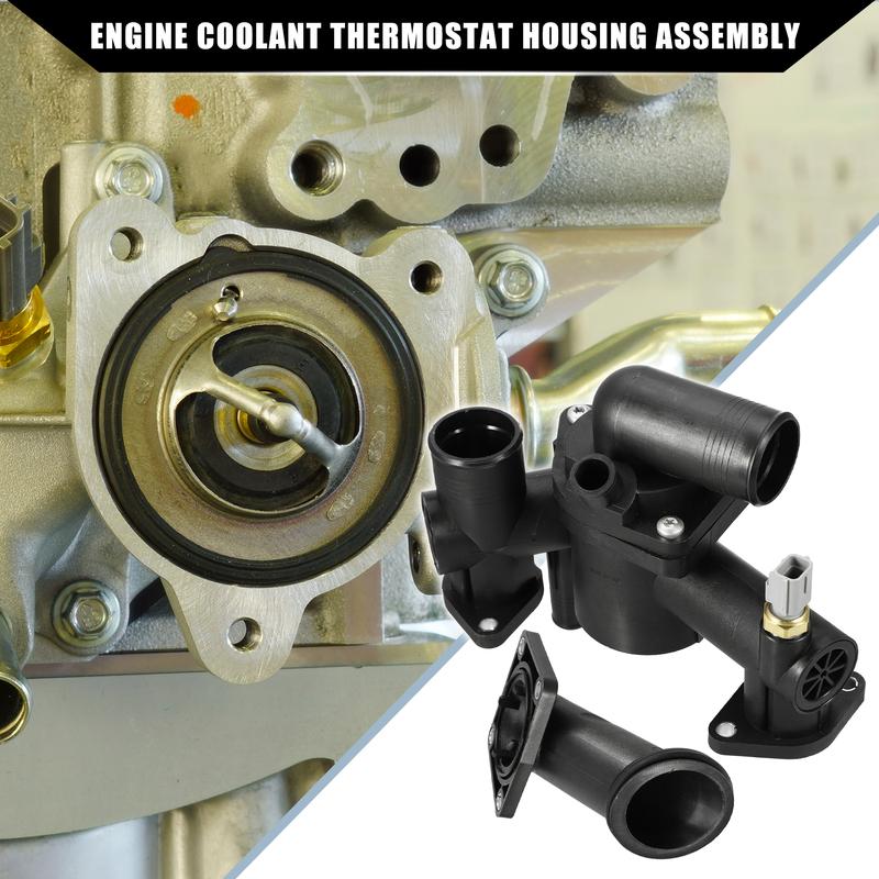 X Autohaux No.AJ89486 Engine Coolant Thermostat Housing Assembly for Jaguar XK8 2003-2006