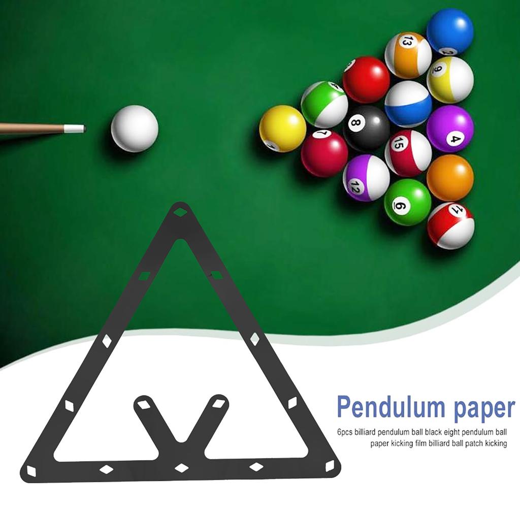6PCS Film Paper 9/10 Balls Billiard Pendulum KickOff Position Sticker Accessory for Match