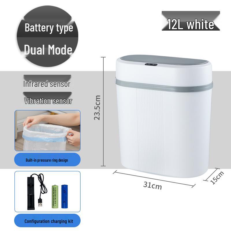 Automatic Smart Induction Trash Can for Home – Large Capacity for Living Room, Kitchen, Bathroom
