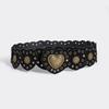 Wasteland Style Retro Love Suede Rivet Accessories Air-eye Punk Handsome Hot Girl Western Style Heavy Industry Wide Belt