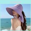 Summer Uv Protection Sun Hat With Wide Brim And Removable Shoulder For Women
