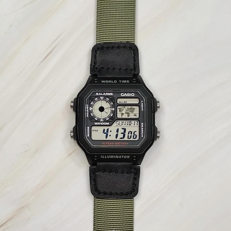 Casio Unisex YOUTH Black Watch AE-1200WH-1A(Watch3--)