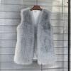 European and American imitation fox fur vest winter medium and long warm women's clothing fluffy vest jacket