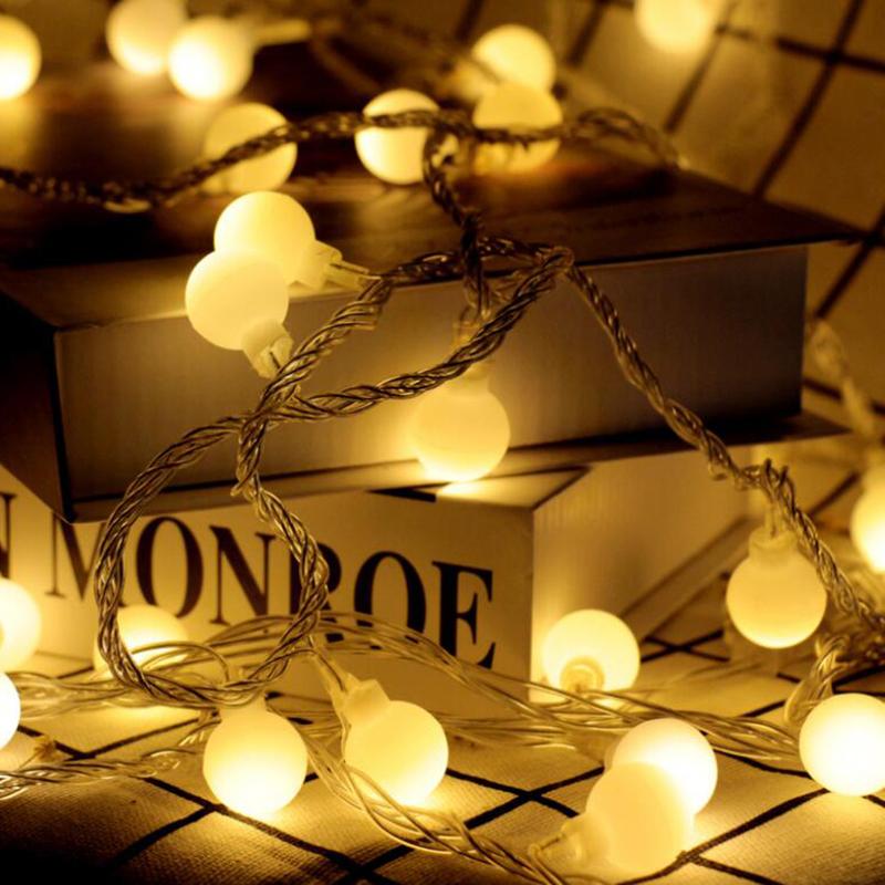 

80-LED 10m Ball Shape String Light Battery Powered Fairy Light for Home Party Festival Warm White