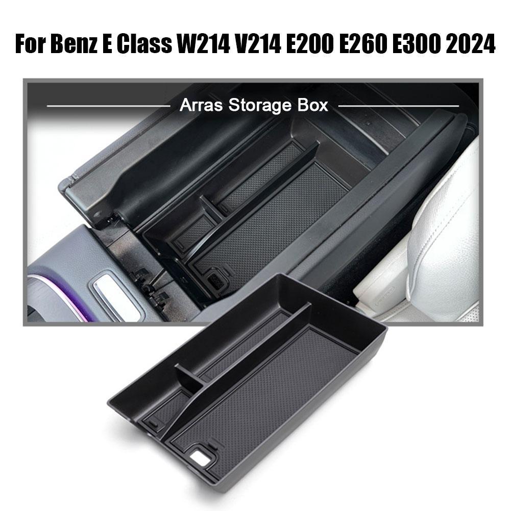 Car Armrest Storage Box Tray Console Organizer Holder for Mercedes-Benz E-Class E260L/E300L Models Auto Interior Accessories
