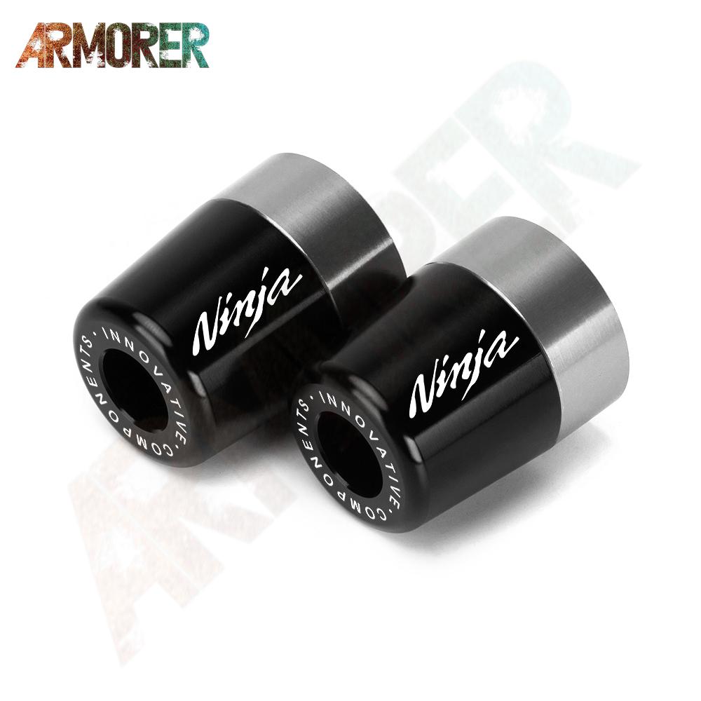 For Kawasaki Ninja 250 300 400 650 1000 1000SX  Ninja 650 Motorcycle CNC Handlebar Grips Handles Bar End Plug Cap