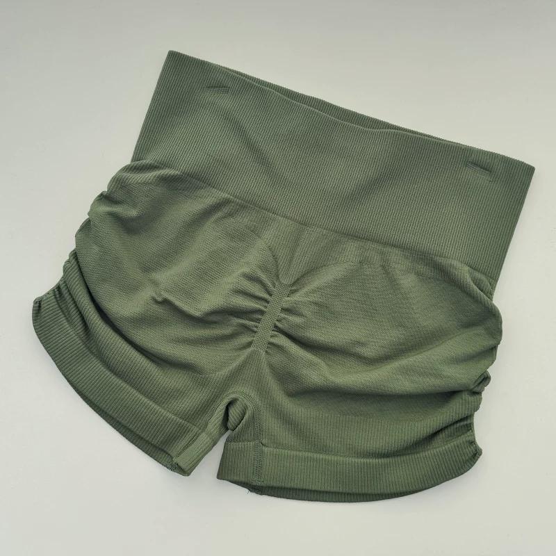 Yoyo Recommends Summer European and American Style Peach Butt Fitness Shorts for Women, High-Waisted Butt-Lifting Yoga Shorts, Running Training Shorts S