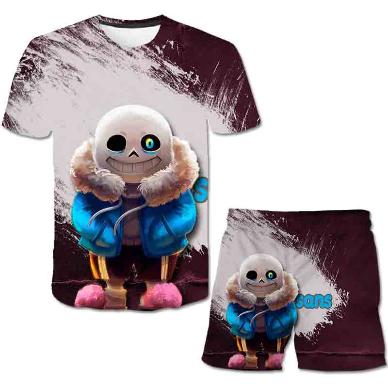 New Toddler Boys Undertale Game T Shirt Clothes Set Outfit Children Swearshirt Baby Girls T shirt+Pants Suit 2pcs Kids Clothing
