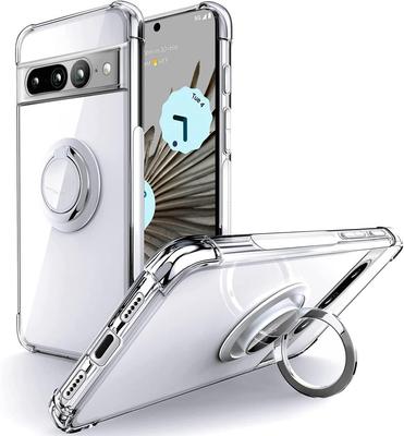 Ring Holder Shockproof Soft Phone Case for Google Pixel 9 Pro XL 8A 8 Pro 7Pro 7A 6A Transparent Slicone Back Cover Cases