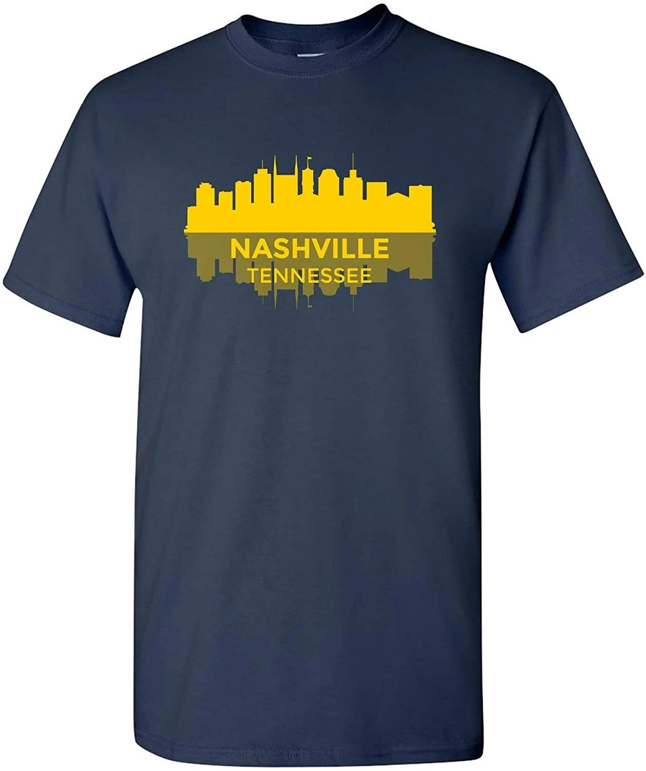 Nashville Tennessee Skyline - State City Hometown Pride T Shirt - Navy L