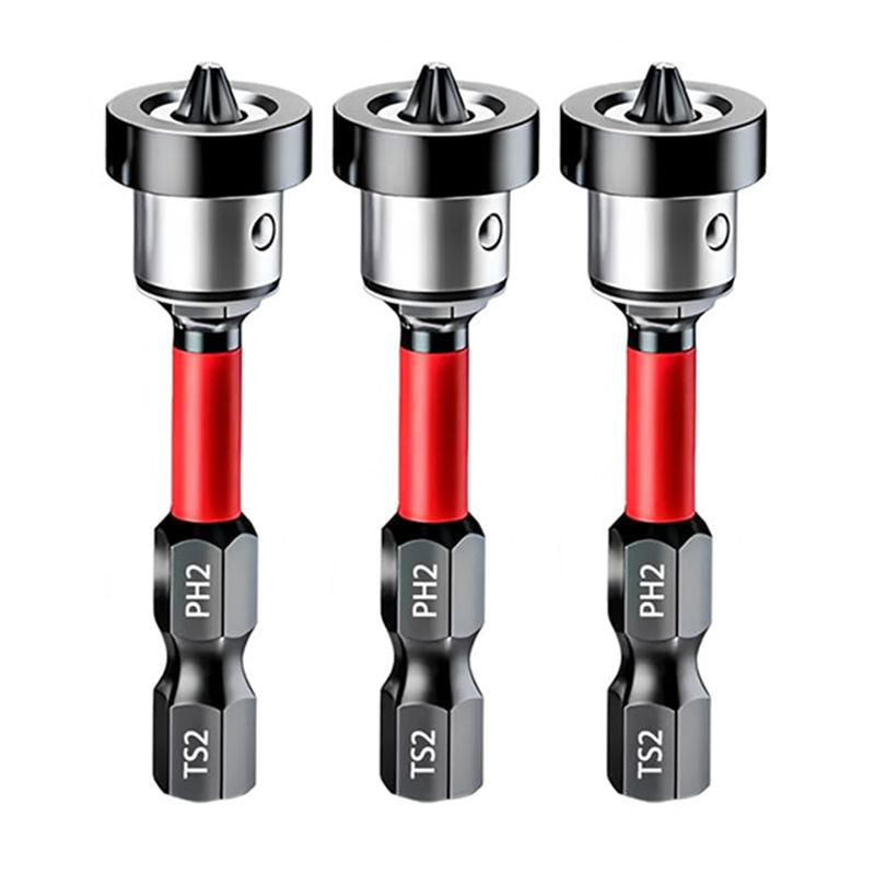 1/3/5pcs Setter Magnetic Positioning Screwdriver PH2 Bits 1/4" Hex Shank Bit Plasterboard Screws Locating Batch Head Tools