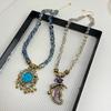 2026 New Y2K Sweet Pendant Necklaces Women Exaggerated Tassel Moon Star Beaded Necklaces Halloween Party Holiday Jewelry Gifts