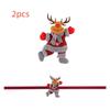 2pcs Cute Christmas Doll Curtain Tiebacks Creative Curtain Fixer Snowman Curtain Strap  New Year