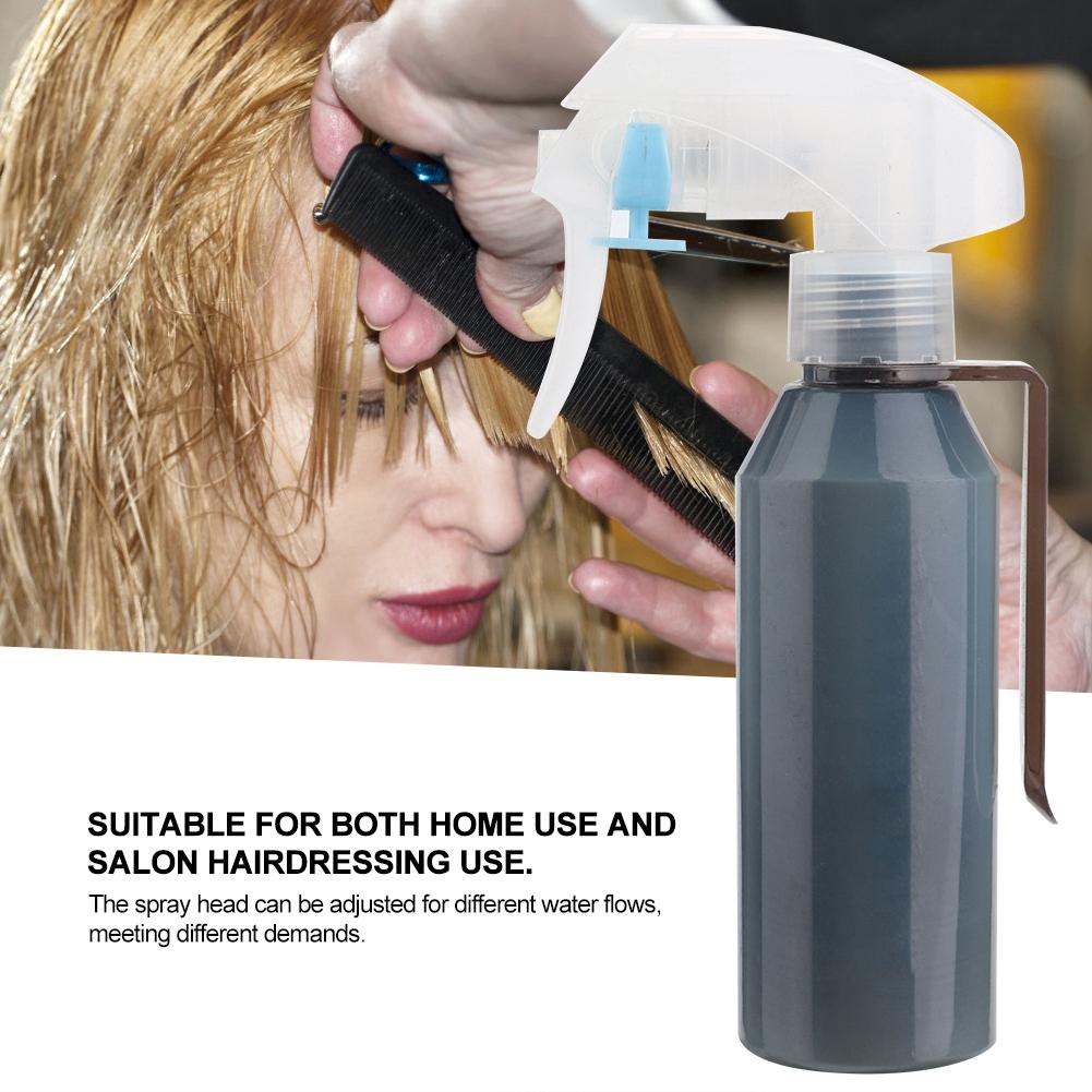 Nachfüllbare Plastik Friseursprayflasche Wassersprüher Salon Barbershop Werkzeug (Grau)