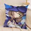 Lisa Cute Genshin Impact Cushion Cover Silky Short Plush Invisible Zipper Dustproof Sofa Pillow Case For Home Decor