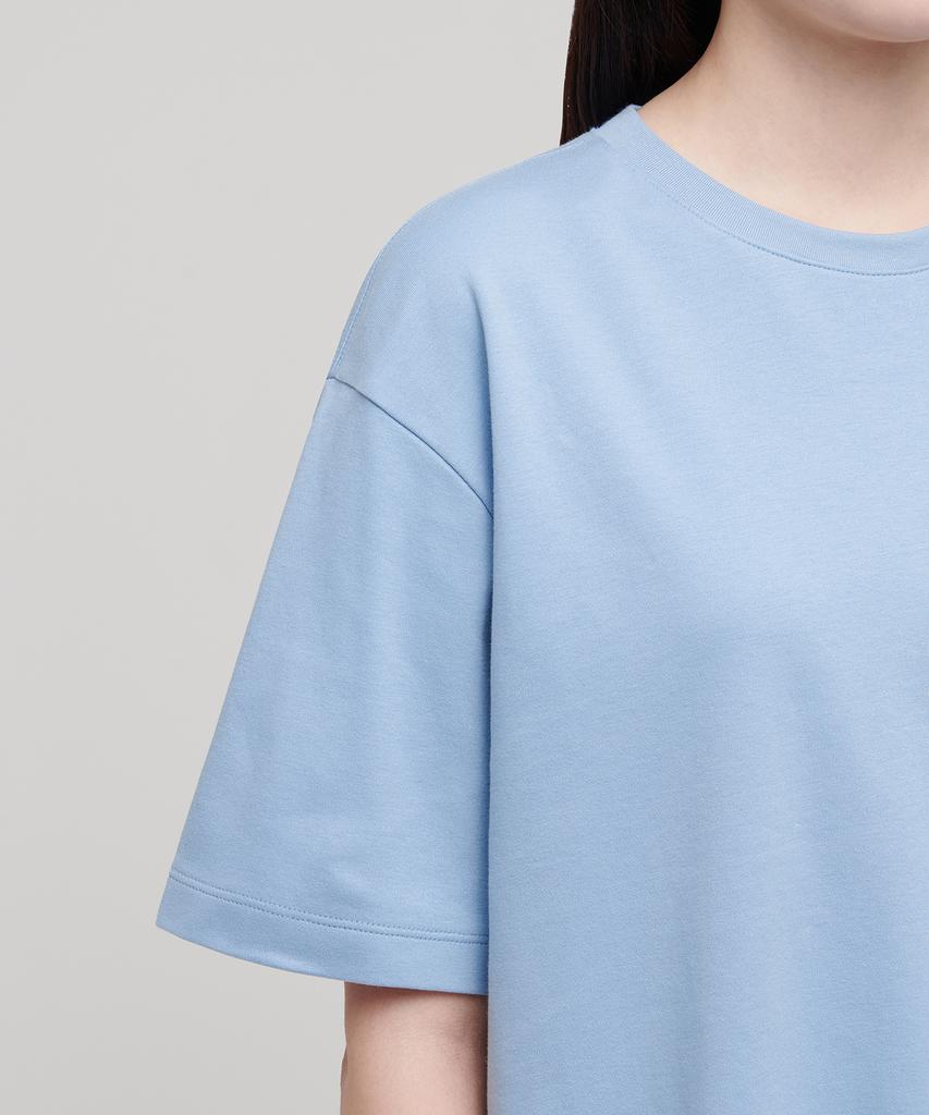 MUSINSA STANDARD WOMAN Women'S Relaxed Fit Crew Neck T-Shirt [Sky Blue]