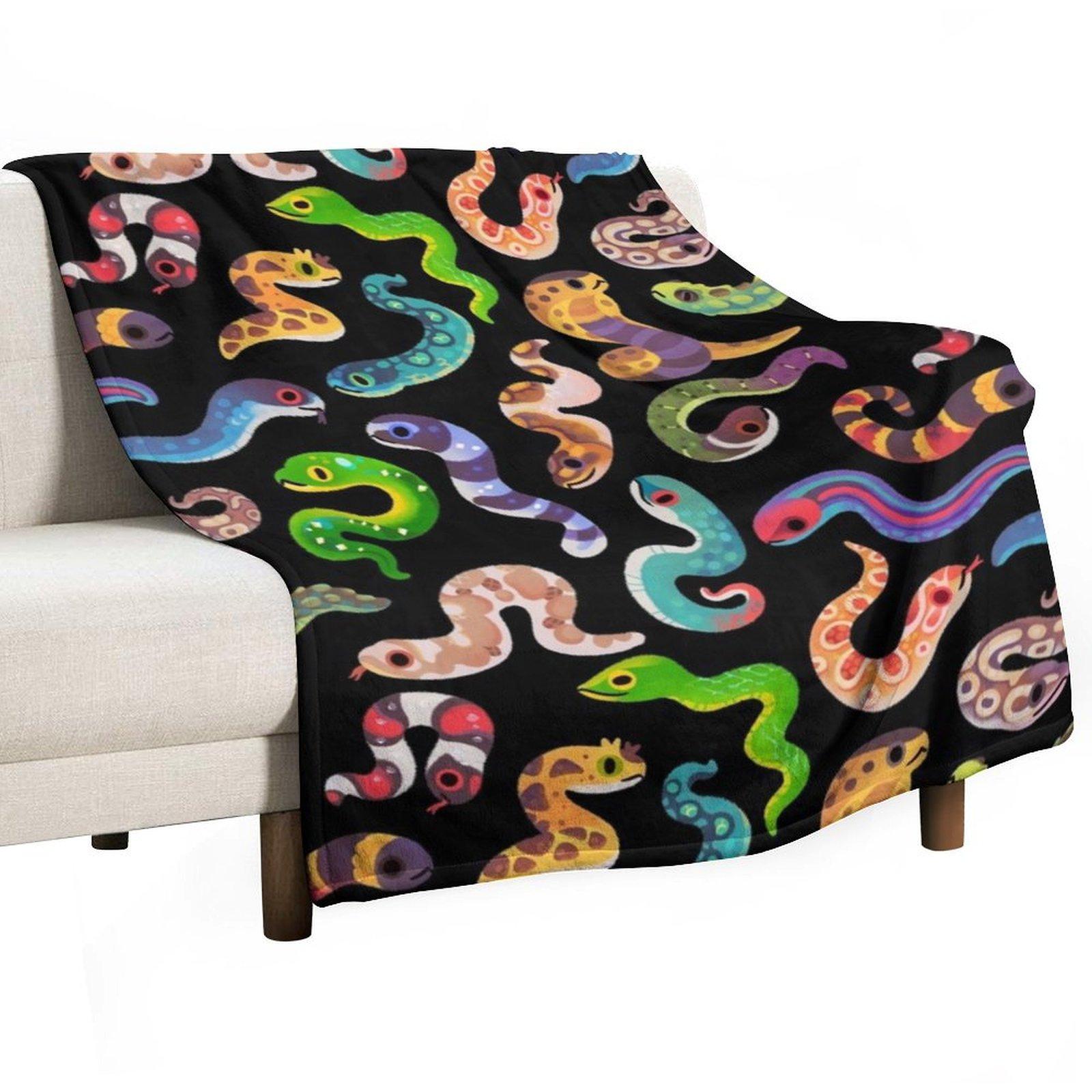 

Serpent Day Throw Blanket Large Comforter Bed covers Hair Blankets 30x40in